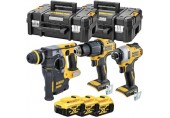DeWALT DCK377P3T Zestaw narzędzi aku. (DCD708 + DCF809 + DCH273, 18V / 3×5,0 Ah) 2x Tstak